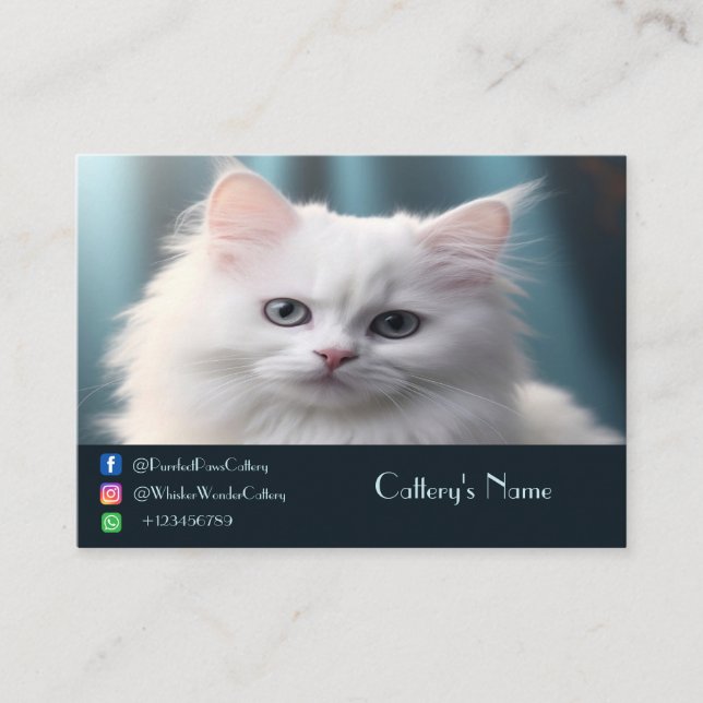 Personalized Calling Card For Cattery (Front)