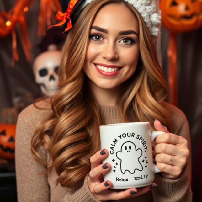 Personalized ‘Calm Your Spirit’ Ghost Mug  (Creator Uploaded)