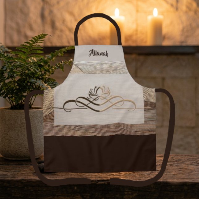 Personalized Calming Linen Bamboo Apron (Creator Uploaded)