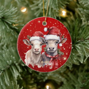 Personalized Calves – Adorable Keepsake Children Ceramic Ornament
