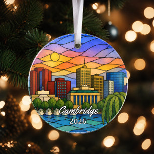 Personalized Cambridge Acrylic Ornament, Custom Ma Ornament