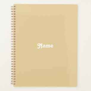 Personalized camel beige custom name monogram year planner
