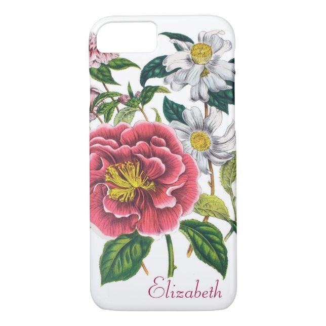 Personalized Camellias Case-Mate iPhone Case (Back)