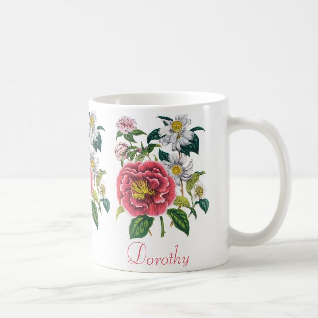 Personalized Camellias Coffee Mug (Right)