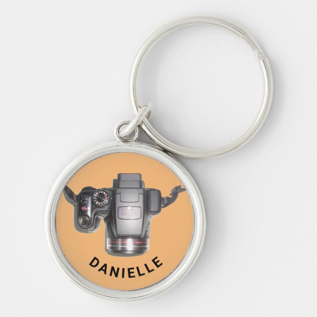Personalized Camera and Name Keychain (Front)