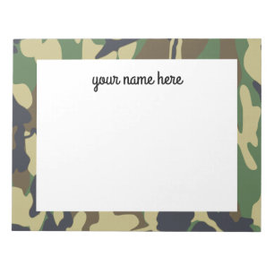 Personalized Camo Notepad
