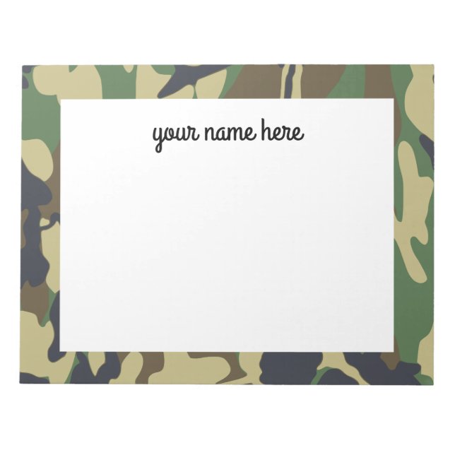 Personalized Camo Notepad (Front)