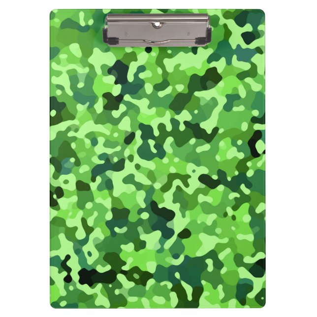 Personalized Camo Pattern - Green Blue Black Clipboard (Front)