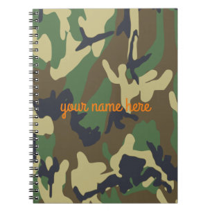 Personalized Camo Spiral Notebook