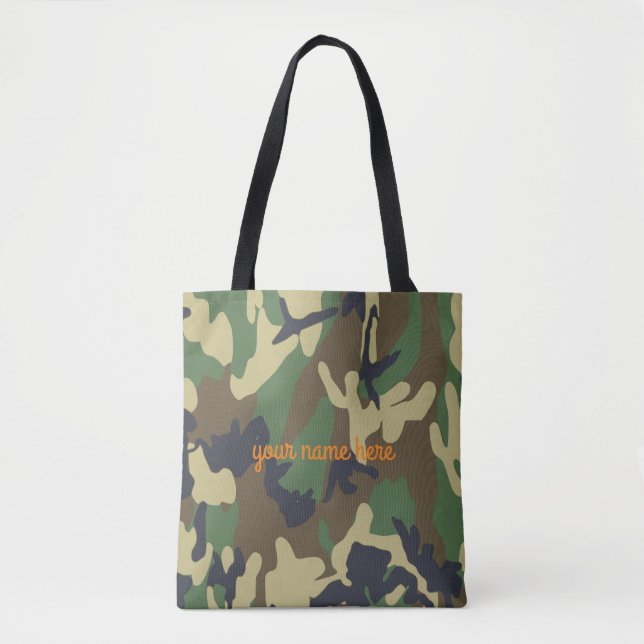 Personalized Camo Tote Bag (Front)