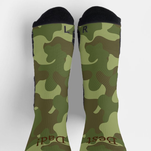 Personalized Camouflage Crew Socks (Top)