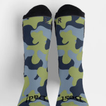 Personalized Camouflage Crew Socks