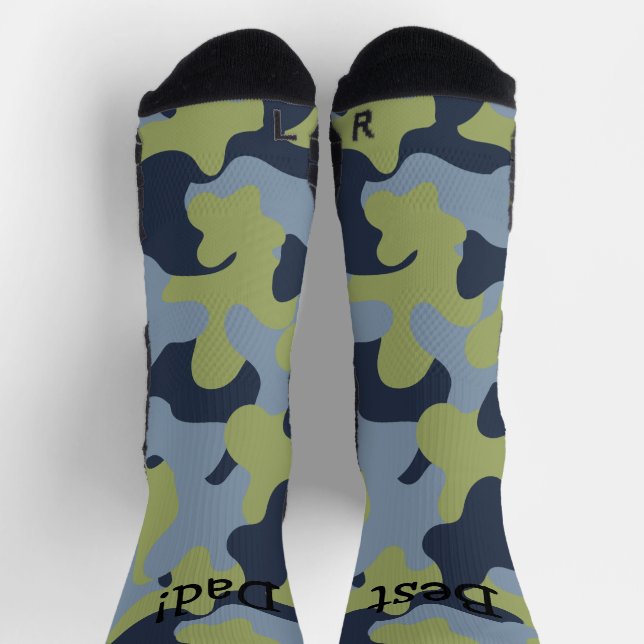 Personalized Camouflage Crew Socks (Top)