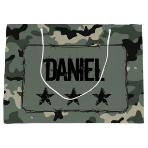 Personalized Camouflage Large Gift Bag
