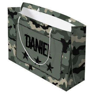 Personalized Camouflage Large Gift Bag