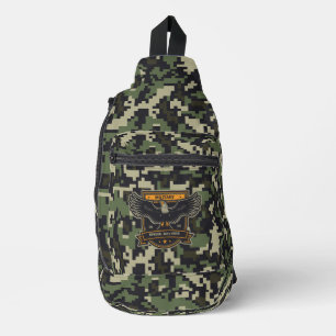 Personalized Camouflage Military-Style Sling Bag