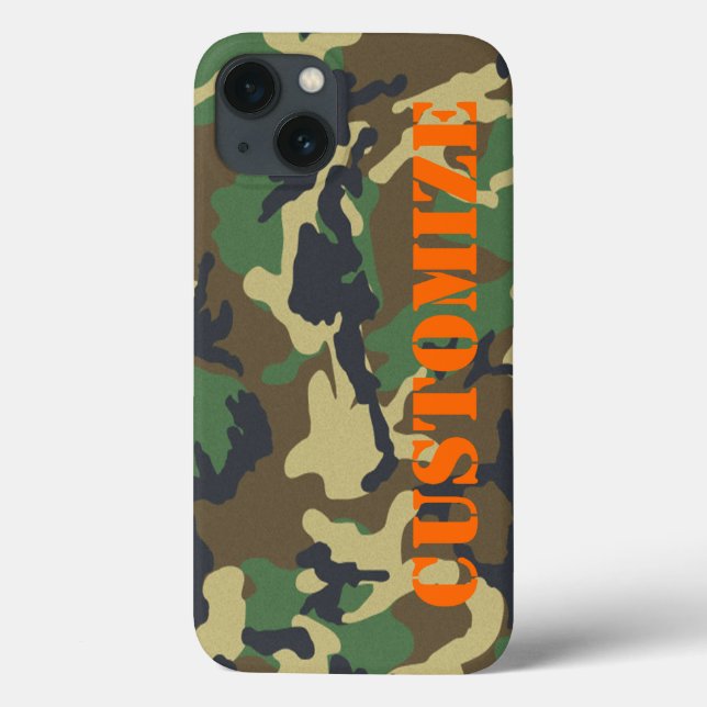 Personalized Camouflage Print Case-Mate iPhone Case (Back)