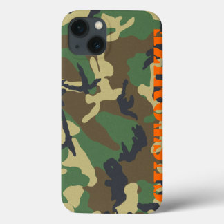 Personalized Camouflage Print iPhone 13 Case