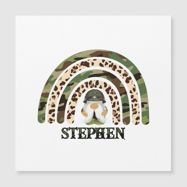 Personalized Camouflage Rainbow Design (Front)