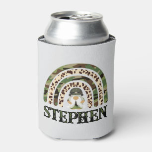 Personalized Camouflage Rainbow Design Can Cooler