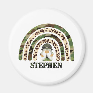 Personalized Camouflage Rainbow Design Magnet