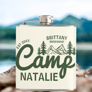 Personalized Camp Bach Bachelorette Party Custom Hip Flask