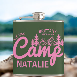 Personalized Camp Bach Bachelorette Party Custom Hip Flask