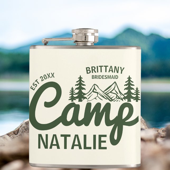 Personalized Camp Bach Bachelorette Party Custom Hip Flask (Creator Uploaded)