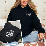 Personalized Camp Bach Bachelorette Party Custom Hoodie<br><div class="desc">Celebrate the last trail before the veil with our Personalized Camp Bach Bachelorette Party Custom Hoodie – the perfect customized gift and party favour for an unforgettable mountain bachelorette experience. Immerse yourselves in the cozy cabin bach party vibes with this uniquely designed hoodie, featuring a front and back print that...</div>