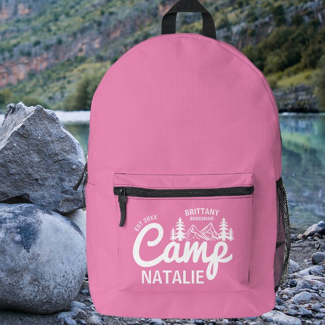 Personalized Camp Bach Bachelorette Party Custom Printed Backpack (Creator Uploaded)