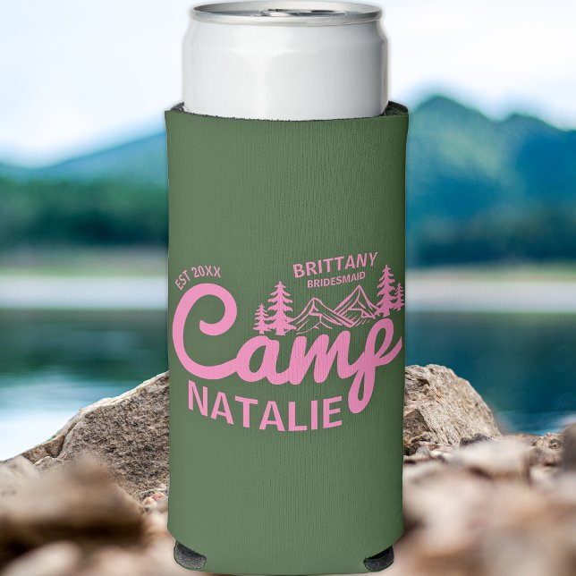 Personalized Camp Bach Bachelorette Party Custom Seltzer Can Cooler (Creator Uploaded)