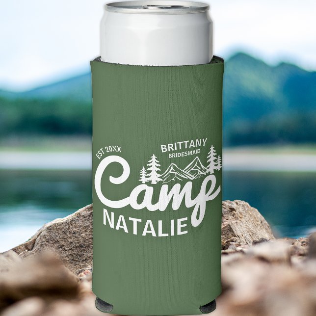 Personalized Camp Bach Bachelorette Party Custom Seltzer Can Cooler (Creator Uploaded)
