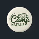 Personalized Camp Bachelorette Party Bridesmaids 1 Inch Round Button<br><div class="desc">Immerse your bridal party in a unique and unforgettable glamping experience with our Personalized Camp Bachelorette Party Bridesmaids Button. Perfect for a "wild in the woods" celebration, these buttons blend rustic charm with elegant design, featuring whimsical elements like mountains and mimosas. They are the ideal accessory for your camp-themed bachelorette,...</div>