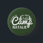 Personalized Camp Bachelorette Party Bridesmaids 1 Inch Round Button<br><div class="desc">Elevate your bachelorette bash with our Personalized Camp Bachelorette Party Bridesmaids Buttons, the perfect addition to any glamping adventure. Designed with nature-inspired elements like mountains and mimosas, these buttons capture the rustic yet elegant spirit of a "wild in the woods" celebration. Whether you're lounging by the campfire, exploring the great...</div>