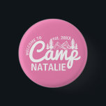 Personalized Camp Bachelorette Party Bridesmaids 1 Inch Round Button<br><div class="desc">Experience the perfect blend of adventure and elegance with our Personalized Camp Bachelorette Party Bridesmaids Buttons. These charming buttons are designed to enhance your glamping bachelorette party, featuring delightful designs that capture the essence of a "wild in the woods" celebration. Imagine the joy of your bridesmaids as they wear these...</div>