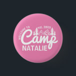 Personalized Camp Bachelorette Party Bridesmaids 1 Inch Round Button<br><div class="desc">Experience the perfect blend of adventure and elegance with our Personalized Camp Bachelorette Party Bridesmaids Buttons. These charming buttons are designed to enhance your glamping bachelorette party, featuring delightful designs that capture the essence of a "wild in the woods" celebration. Imagine the joy of your bridesmaids as they wear these...</div>