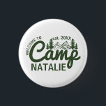 Personalized Camp Bachelorette Party Bridesmaids 1 Inch Round Button<br><div class="desc">Elevate your glamping bachelorette party with our Personalized Camp Bachelorette Party Bridesmaids Button, the perfect accessory for a wild adventure in the woods! Designed specifically for those who cherish the blend of nature and celebration, these buttons feature chic, rustic designs that capture the essence of a camp bachelorette experience. Adorned...</div>