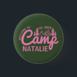 Personalized Camp Bachelorette Party Bridesmaids 1 Inch Round Button<br><div class="desc">Transform your bachelorette celebration into a glamping adventure with our Personalized Camp Bachelorette Party Bridesmaids Button. These charming buttons are the ultimate accessory for a "wild in the woods" experience, capturing the essence of outdoor fun with elegant designs featuring mountains and mimosas. Whether you're around the campfire, hiking scenic trails,...</div>