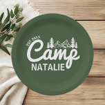 Personalized Camp Bachelorette Party Bridesmaids Paper Plate<br><div class="desc">Step into a world of rustic charm and personalized flair with our Personalized Camp Bachelorette Party Paper Plates. Designed specifically for the adventurous bride-to-be and her crew, these plates combine practical functionality with unique, camp-inspired aesthetics that set the perfect tone for an outdoor celebration. Their custom design effortlessly captures the...</div>