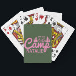 Personalized Camp Bachelorette Party Bridesmaids Playing Cards<br><div class="desc">Our Personalized Camp Bachelorette Party Bridesmaids Playing Cards, the ultimate accessory for your mountain-themed celebration! As you embark on your last trail before the veil, these custom playing cards add a touch of charm and excitement to your outdoor adventure. Whether you're exchanging stories by the campfire or enjoying downtime in...</div>
