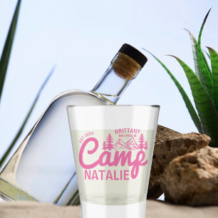 Personalized Camp Bachelorette Party Bridesmaids Shot Glass