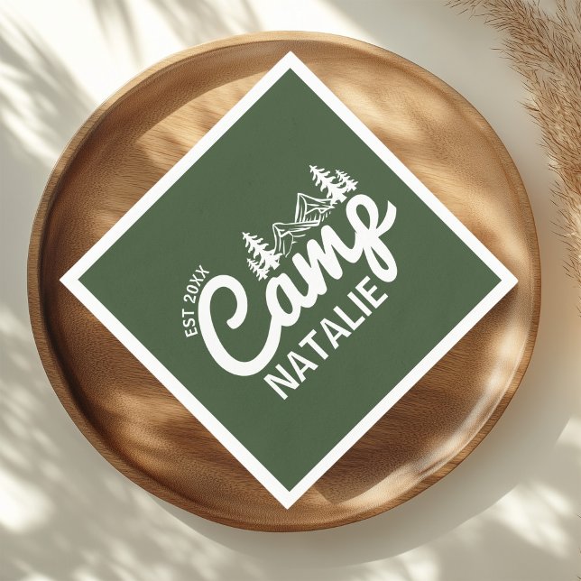 Personalized Camp Bachelorette Party Napkin (Creator Uploaded)