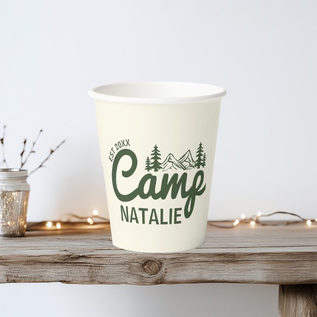 Personalized Camp Bachelorette Party Paper Cups (Creator Uploaded)