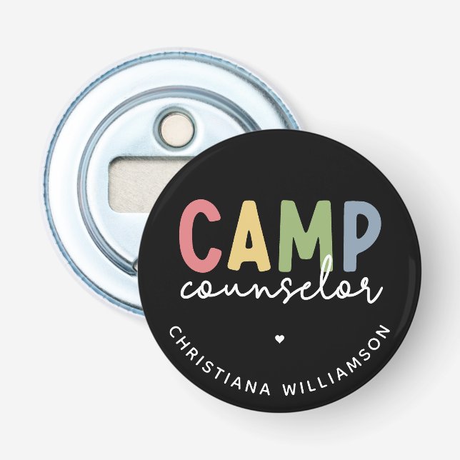Personalized Camp Counsellor Gifts Bottle Opener (Front)