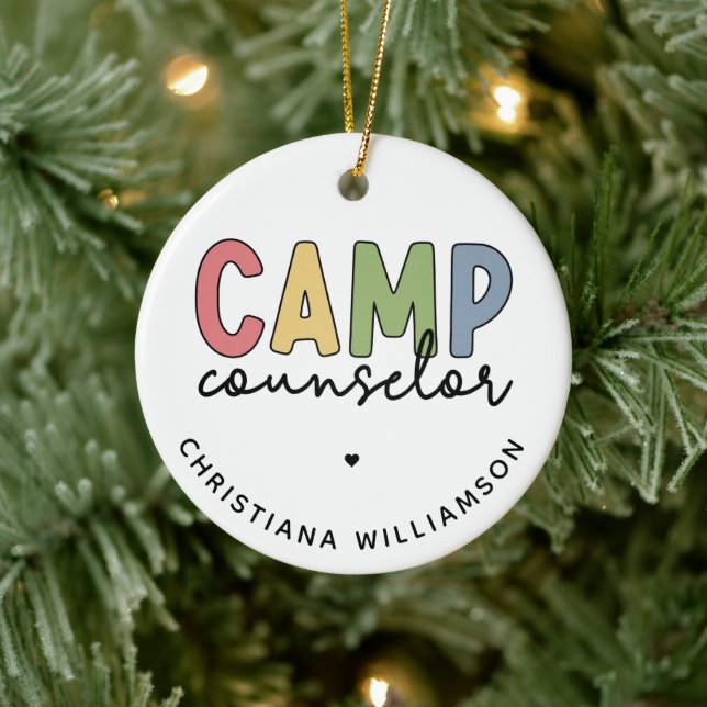 Personalized Camp Counsellor Gifts Ceramic Ornament (Tree)