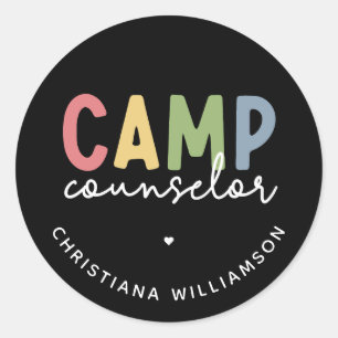 Personalized Camp Counsellor Gifts Classic Round Sticker