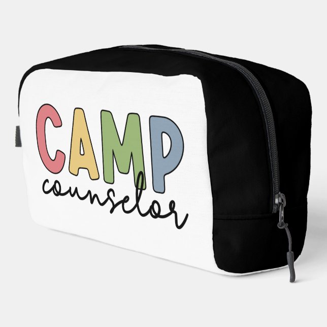 Personalized Camp Counsellor Gifts Dopp Kit (Right Corner)