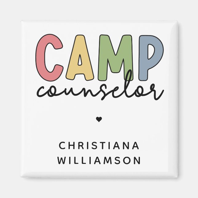 Personalized Camp Counsellor Gifts Magnet (Front)