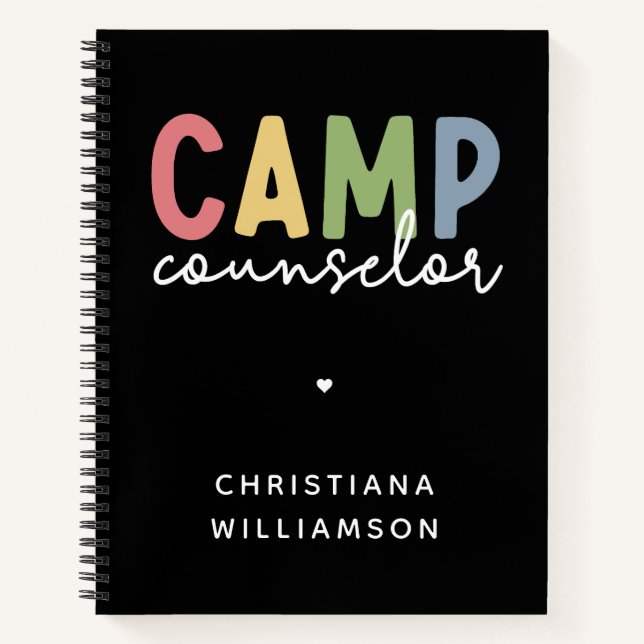 Personalized Camp Counsellor Gifts Notebook (Front)