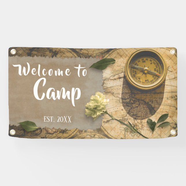 Personalized Camp Welcome  Banner (Horizontal)